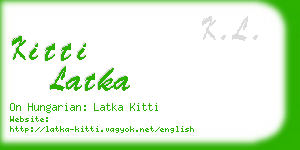 kitti latka business card